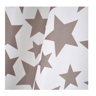 Κουρτίνα Μπάνιου με Κρίκους 180 x 200 cm Star Print Grey Bakaji 028...