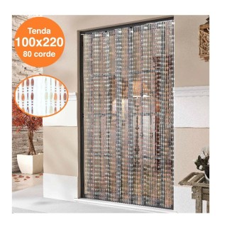 Κουρτίνα Πόρτας από Πλαστικό με 80 Σειρές 100 x 220 cm Bakaji 02833948