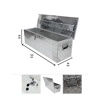 Κουτί Αποθήκευσης Αλουμινίου 122 x 38 x 38 cm Grafner 20491