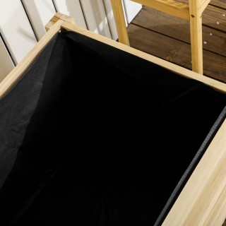Outsunny Garden Planter με τρύπα αποστράγγισης και ρόδες, σε ξύλο ε...