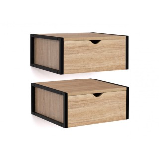 Κρεμαστά Ξύλινα Κομοδίνα 40 x 40 x 18 cm 2 τμχ Idomya Memphis 30130207 Κρεμαστά Ξύλινα Κομοδίνα 40 x 40 x 18 cm 2 τμχ Idomya Memphis 30130207