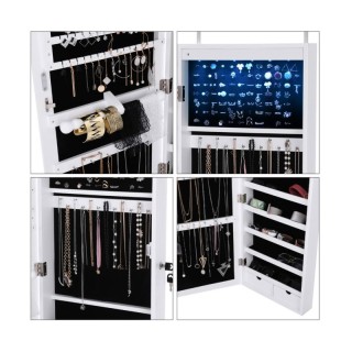 Κρεμαστή Κοσμηματοθήκη Μπιζουτιέρα με Καθρέπτη και Φωτισμό LED 37 x... Κρεμαστή Κοσμηματοθήκη Μπιζουτιέρα με Καθρέπτη και Φωτισμό LED 37 x...