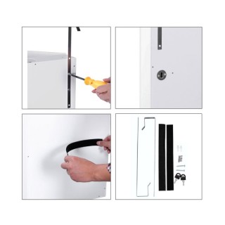 Κρεμαστή Κοσμηματοθήκη Μπιζουτιέρα με Καθρέπτη και Φωτισμό LED 37 x...