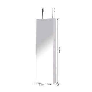 Κρεμαστή Κοσμηματοθήκη Μπιζουτιέρα με Ολόσωμο Καθρέπτη και LED Φωτι...