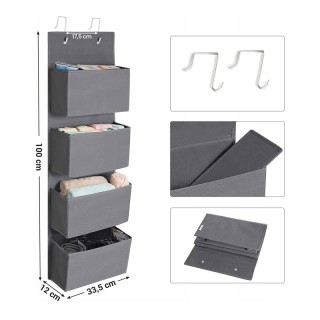 Κρεμαστή Θήκη Οργάνωσης  με 4 Θέσεις 33.5 x 12 x 100 cm Songmics RD...