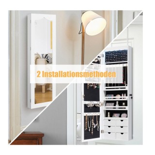 Κρεμαστή Κοσμηματοθήκη - Μπιζουτιέρα με Ολόσωμο Καθρέπτη και Φωτισμ... Κρεμαστή Κοσμηματοθήκη - Μπιζουτιέρα με Ολόσωμο Καθρέπτη και Φωτισμ...