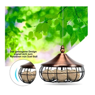 Κρεμαστή Μεταλλική Ταΐστρα Πουλιών 17 x 17 x 14 cm Costway GT3551