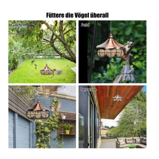 Κρεμαστή Μεταλλική Ταΐστρα Πουλιών 17 x 17 x 14 cm Costway GT3551 Κρεμαστή Μεταλλική Ταΐστρα Πουλιών 17 x 17 x 14 cm Costway GT3551