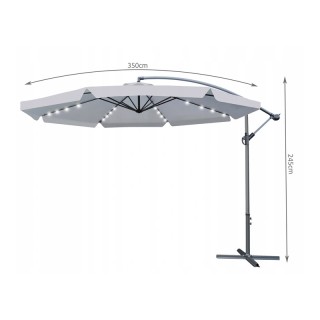 Κρεμαστή Ομπρέλα 3.5 m με LED Φωτισμό Malatec 12267