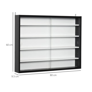 Κρεμαστή Ξύλινη Βιτρίνα με 5 Ρυθμιζόμενα Ράφια 80 x 9.5 x 60 cm Χρώ... Κρεμαστή Ξύλινη Βιτρίνα με 5 Ρυθμιζόμενα Ράφια 80 x 9.5 x 60 cm Χρώ...