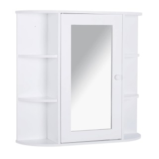 Κρεμαστό Ντουλάπι Μπάνιου με Καθρέπτη και 6 Ράφια 66 x 17 x 63 cm H...