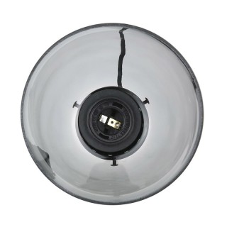 Κρεμαστό Μεταλλικό Μονόφωτο Φωτιστικό Οροφής με Γυάλινο Αμπαζούρ Κα...