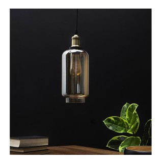 Κρεμαστό Μεταλλικό Μονόφωτο Φωτιστικό Οροφής με Γυάλινο Αμπαζούρ Μπ... Κρεμαστό Μεταλλικό Μονόφωτο Φωτιστικό Οροφής με Γυάλινο Αμπαζούρ Μπ...