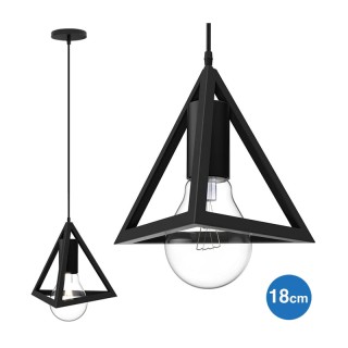 Κρεμαστό Μεταλλικό Μονόφωτο Φωτιστικό Οροφής Πυραμίδα 18 cm E27 40 ... Κρεμαστό Μεταλλικό Μονόφωτο Φωτιστικό Οροφής Πυραμίδα 18 cm E27 40 ...