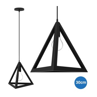 Κρεμαστό Μεταλλικό Μονόφωτο Φωτιστικό Οροφής Πυραμίδα 30 cm E27 40 ... Κρεμαστό Μεταλλικό Μονόφωτο Φωτιστικό Οροφής Πυραμίδα 30 cm E27 40 ...