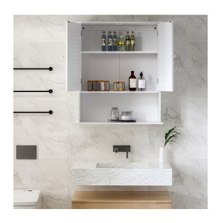 Κρεμαστό Ξύλινο Ντουλάπι Μπάνιου 60 x 20 x 70 cm Bakaji 02814580