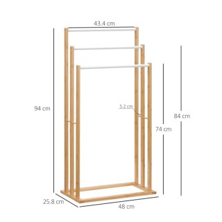 Κρεμάστρα Δαπέδου από Μπαμπού με 3 Ατσάλινες Ράγες 48 x 25.8 x 94 c... Κρεμάστρα Δαπέδου από Μπαμπού με 3 Ατσάλινες Ράγες 48 x 25.8 x 94 c...