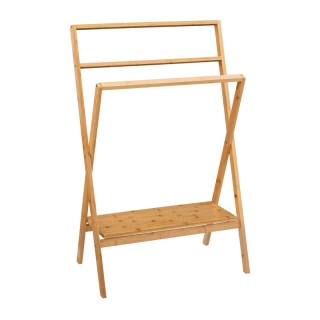 Κρεμάστρα Δαπέδου από Μπαμπού με 3 Ράγες και 1 Ράφι 60 x 36 x 94 cm... Κρεμάστρα Δαπέδου από Μπαμπού με 3 Ράγες και 1 Ράφι 60 x 36 x 94 cm...