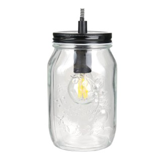 Κρεμαστό Μεταλλικό Μονόφωτο Φωτιστικό Οροφής με Γυάλινο Βάζο E27 40... Κρεμαστό Μεταλλικό Μονόφωτο Φωτιστικό Οροφής με Γυάλινο Βάζο E27 40...