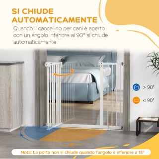 PawHut Ρυθμιζόμενη πύλη σκύλου έως 100 cm χωρίς βίδες με 2 προεκτάσ...