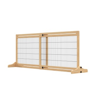 PawHut Extendable Indoor Wooden Dog Gate, 104-183x36x69cm, Χρώμα ξύ... PawHut Extendable Indoor Wooden Dog Gate, 104-183x36x69cm, Χρώμα ξύ...