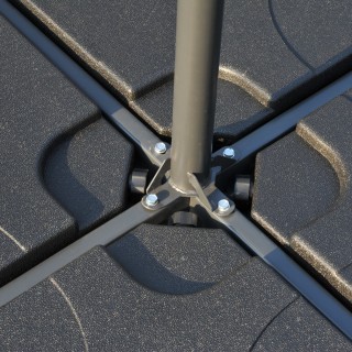 Outsunny Σετ 4τμχ Πλαστική Βάση Ομπρέλα Κήπου 50? 50 7,5 εκ 84D-021