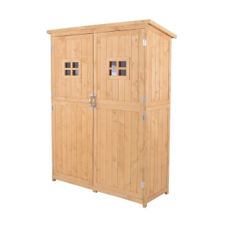 Gartenlager aus Holz 127.5 x 50 x 164 cm Outsunny 845-210