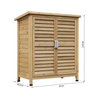 Ξύλινη Αποθήκη Κήπου 87 x 46.5 x 96.5 cm Outsunny 845-248 Ξύλινη Αποθήκη Κήπου 87 x 46.5 x 96.5 cm Outsunny 845-248
