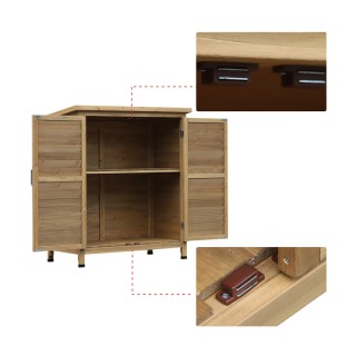 Ξύλινη Αποθήκη Κήπου 87 x 46.5 x 96.5 cm Outsunny 845-248 Ξύλινη Αποθήκη Κήπου 87 x 46.5 x 96.5 cm Outsunny 845-248