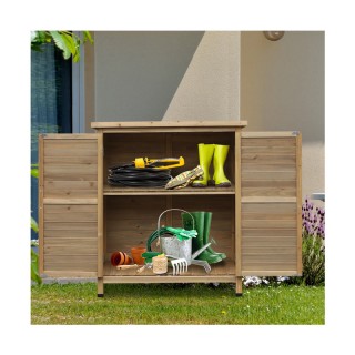 Ξύλινη Αποθήκη Κήπου 87 x 46.5 x 96.5 cm Outsunny 845-248 Ξύλινη Αποθήκη Κήπου 87 x 46.5 x 96.5 cm Outsunny 845-248