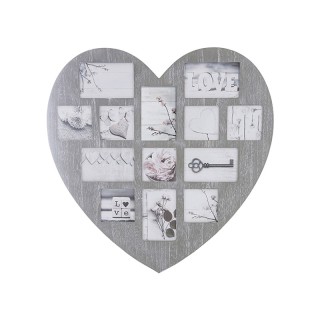 Ξύλινη Κορνίζα 13 Θέσεων σε Σχήμα Καρδιά 59 x 1.5 x 59.5 cm Χρώματο... Ξύλινη Κορνίζα 13 Θέσεων σε Σχήμα Καρδιά 59 x 1.5 x 59.5 cm Χρώματο...