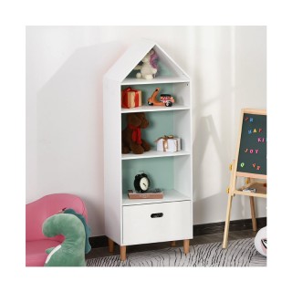 Ξύλινη Παιδική Βιβλιοθήκη με 4 Ράφια και 1 Συρτάρι 50 x 30 x 142 cm... Ξύλινη Παιδική Βιβλιοθήκη με 4 Ράφια και 1 Συρτάρι 50 x 30 x 142 cm...