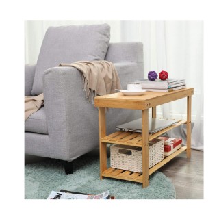 Ξύλινη Παπουτσοθήκη με 2 Ράφια και Πάγκο 70 x 28 x 45 cm Χρώματος Κ... Ξύλινη Παπουτσοθήκη με 2 Ράφια και Πάγκο 70 x 28 x 45 cm Χρώματος Κ...