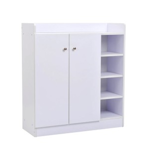 Ξύλινη Παπουτσοθήκη με 1 Ντουλάπι και 4 ράφια 83 x 30 x 90 cm HOMCO... Ξύλινη Παπουτσοθήκη με 1 Ντουλάπι και 4 ράφια 83 x 30 x 90 cm HOMCO...