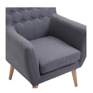 Ξύλινη Πολυθρόνα 68 x 58.5 x 76 cm Χρώματος Γκρι HOMCOM 833-525GY Ξύλινη Πολυθρόνα 68 x 58.5 x 76 cm Χρώματος Γκρι HOMCOM 833-525GY