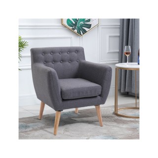 Ξύλινη Πολυθρόνα 68 x 58.5 x 76 cm Χρώματος Γκρι HOMCOM 833-525GY Ξύλινη Πολυθρόνα 68 x 58.5 x 76 cm Χρώματος Γκρι HOMCOM 833-525GY