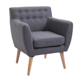 Ξύλινη Πολυθρόνα 68 x 58.5 x 76 cm Χρώματος Γκρι HOMCOM 833-525GY Ξύλινη Πολυθρόνα 68 x 58.5 x 76 cm Χρώματος Γκρι HOMCOM 833-525GY