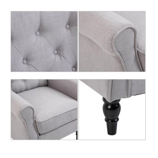 Ξύλινη Πολυθρόνα 76 x 86 x 108 cm HOMCOM 833-695GY Ξύλινη Πολυθρόνα 76 x 86 x 108 cm HOMCOM 833-695GY