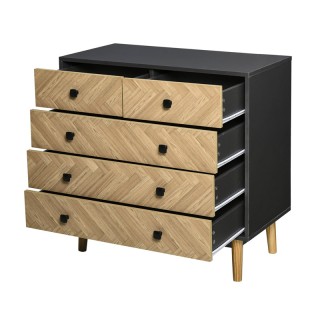 Ξύλινη Συρταριέρα με 5 Συρτάρια 80 x 40 x 80 cm HOMCOM 837-092