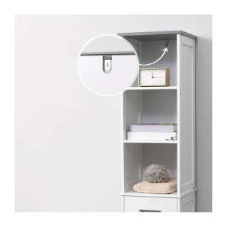 Ξύλινη Στήλη Μπάνιου με 1 Ντουλάπι 3 Ράφια και 1 Συρτάρι 34 x 30 x ... Ξύλινη Στήλη Μπάνιου με 1 Ντουλάπι 3 Ράφια και 1 Συρτάρι 34 x 30 x ...