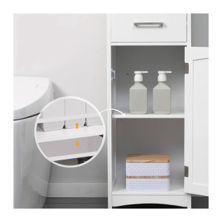 Ξύλινη Στήλη Μπάνιου με 1 Ντουλάπι 3 Ράφια και 1 Συρτάρι 34 x 30 x ... Ξύλινη Στήλη Μπάνιου με 1 Ντουλάπι 3 Ράφια και 1 Συρτάρι 34 x 30 x ...