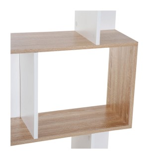 Ξύλινη Βιβλιοθήκη με 5 Ράφια 60 x 24 x 184.5 cm Χρώματος Καφέ Ανοιχ...