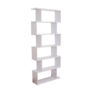 Ξύλινη Βιβλιοθήκη με 6 Ράφια 80 x 24 x 191 cm Χρώματος Λευκό HOMCOM...