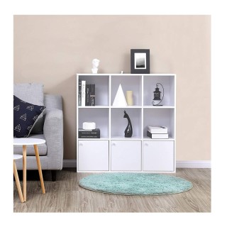 Ξύλινη Βιβλιοθήκη με 6 Ράφια και 3 Ντουλάπια 97.5 x 29 x 97.5 cm VA... Ξύλινη Βιβλιοθήκη με 6 Ράφια και 3 Ντουλάπια 97.5 x 29 x 97.5 cm VA...