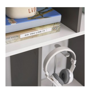 Ξύλινη Βιβλιοθήκη με 8 Ράφια 100 x 30 x 124 cm Χρώματος Γκρι HOMCOM...