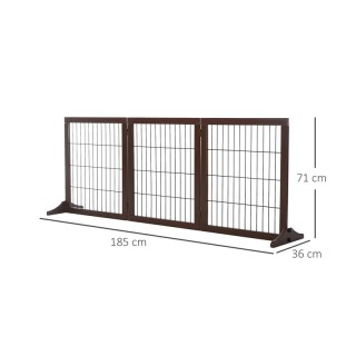 Ξύλινο Αναδιπλούμενο Προστατευτικό για Κατοικίδια 185 x 36 x 71 cm ...