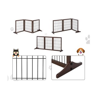 Ξύλινο Αναδιπλούμενο Προστατευτικό για Κατοικίδια 185 x 36 x 71 cm ...