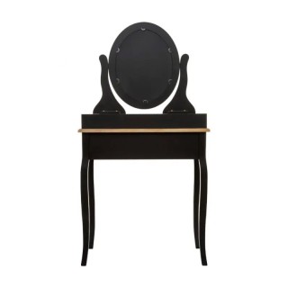 Ξύλινο Μπουντουάρ Με Καθρέπτη 74 x 40 x 136 cm Χρώματος Μαύρο Chrys...