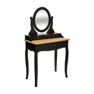 Ξύλινο Μπουντουάρ Με Καθρέπτη 74 x 40 x 136 cm Χρώματος Μαύρο Chrys...