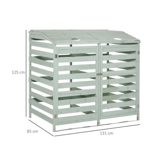 Ξύλινο Διπλό Πλαίσιο για Κάδους Απορριμμάτων 131 x 85 x 125 cm Outs... Ξύλινο Διπλό Πλαίσιο για Κάδους Απορριμμάτων 131 x 85 x 125 cm Outs...